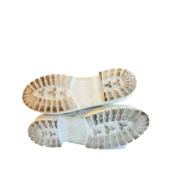 Unbranded Women's White Combat Boots Lace Up/Side Zip 9.5 EU 40 - Picture 6 of 10